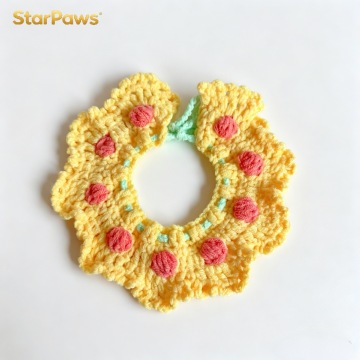Handmade Knitted Pet Collar & Bandana Set