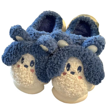 Cappy rabbit plush thick soled non-slip cotton slippers