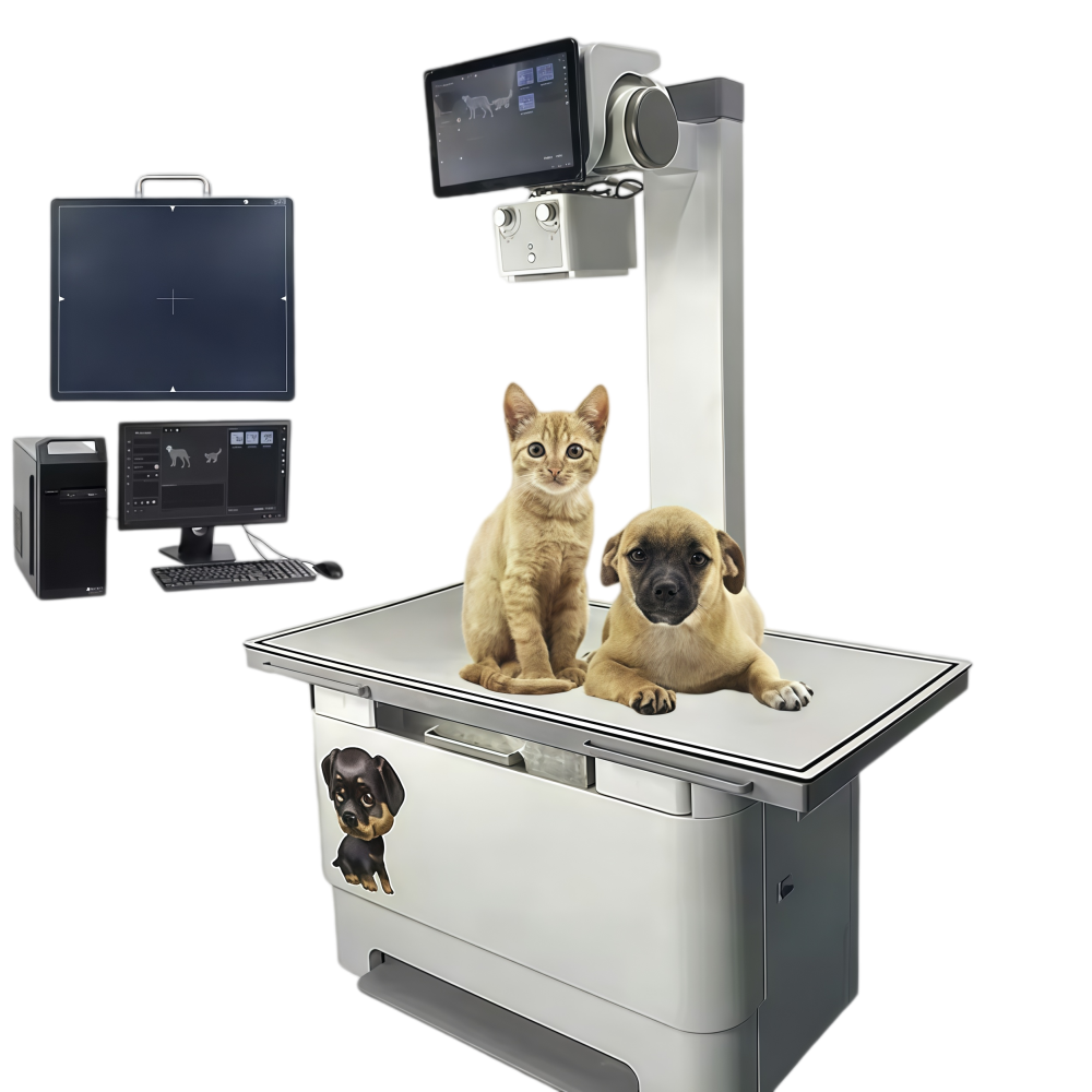 detector-compatible veterinary gantry