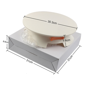plastic rotating revolving icing cake decorating tools turntable with engraved graduation