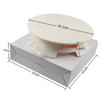 plastic rotating revolving icing cake decorating tools turntable with engraved graduation