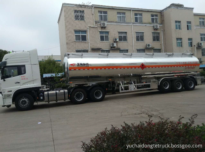 3 axle aluminum fuel tank trailer