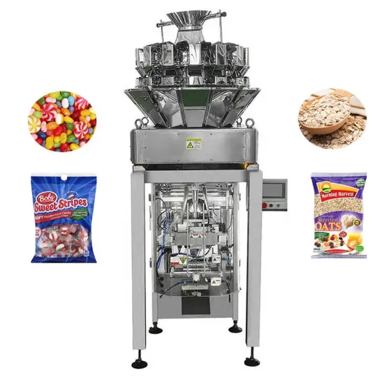 Food Weighing and Packaging Machine for Granules, Grains, and Snacks (200g-1kg)