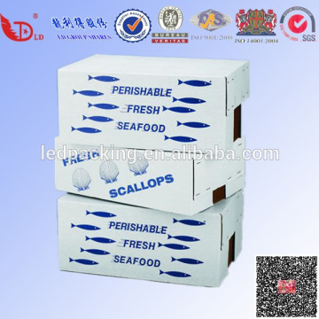 Water-proof frozen fish packing boxes & sea food carton box with custom design