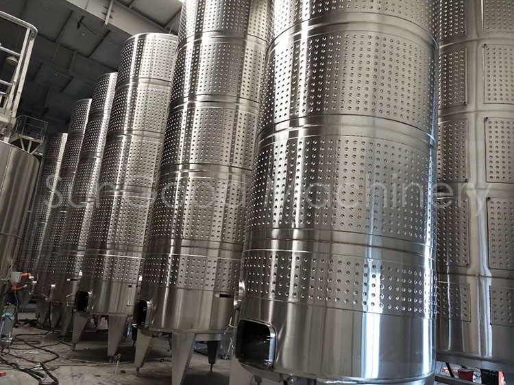 Máquina del tanque de fermentación de vino de acero 2000L 5000L 5000L