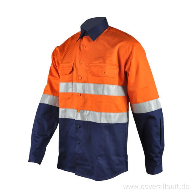 Cotton FR Hi Vis Work Safety Shirt