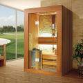 Indoor traditional dry sauna room