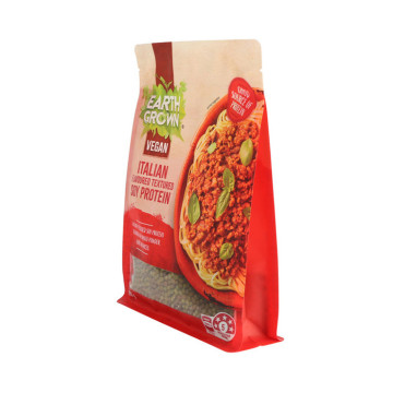 Heat Seal Flexible Quad Base Food Pouch Recyclable