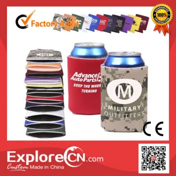 Neoprene can cooler with bottom
