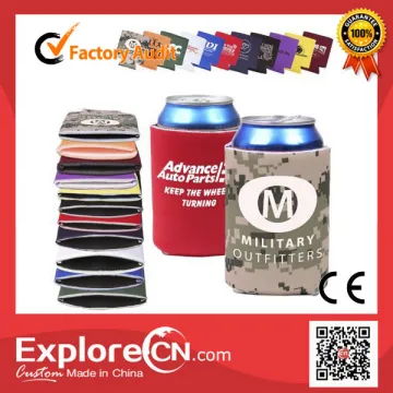 Neoprene can cooler with bottom