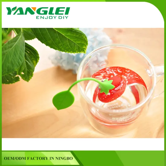 promotion afternoon tea strawberry tea strainer silicone