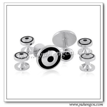 Enamel Cufflink Set with Stud