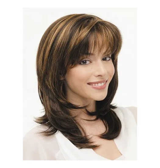 Hot sell high - temperature silk long roll wig natural straight hair for women