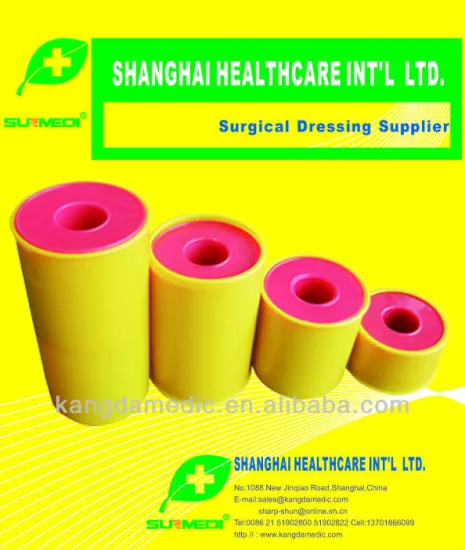 Zinc oxide plaster roll yellow colour