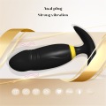 Conjunto de vibrador de plug anal vibratório giratório 360 °
