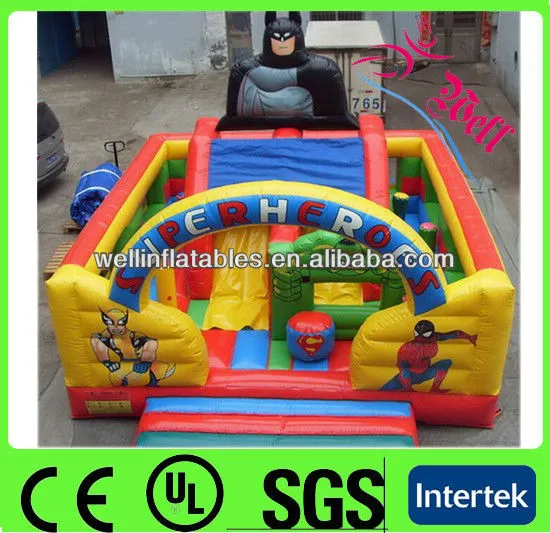 2014 new arrival Superhero inflatable bouncy combo for sale