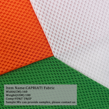 95 Polyester 5 Spandex Knitted Breathable Casual Mesh Fabric