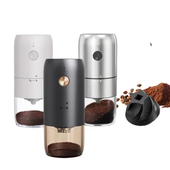 High Quality Small Size Conical Burr Automatic Espresso Coffee Machine with Lithium USB in Stock
