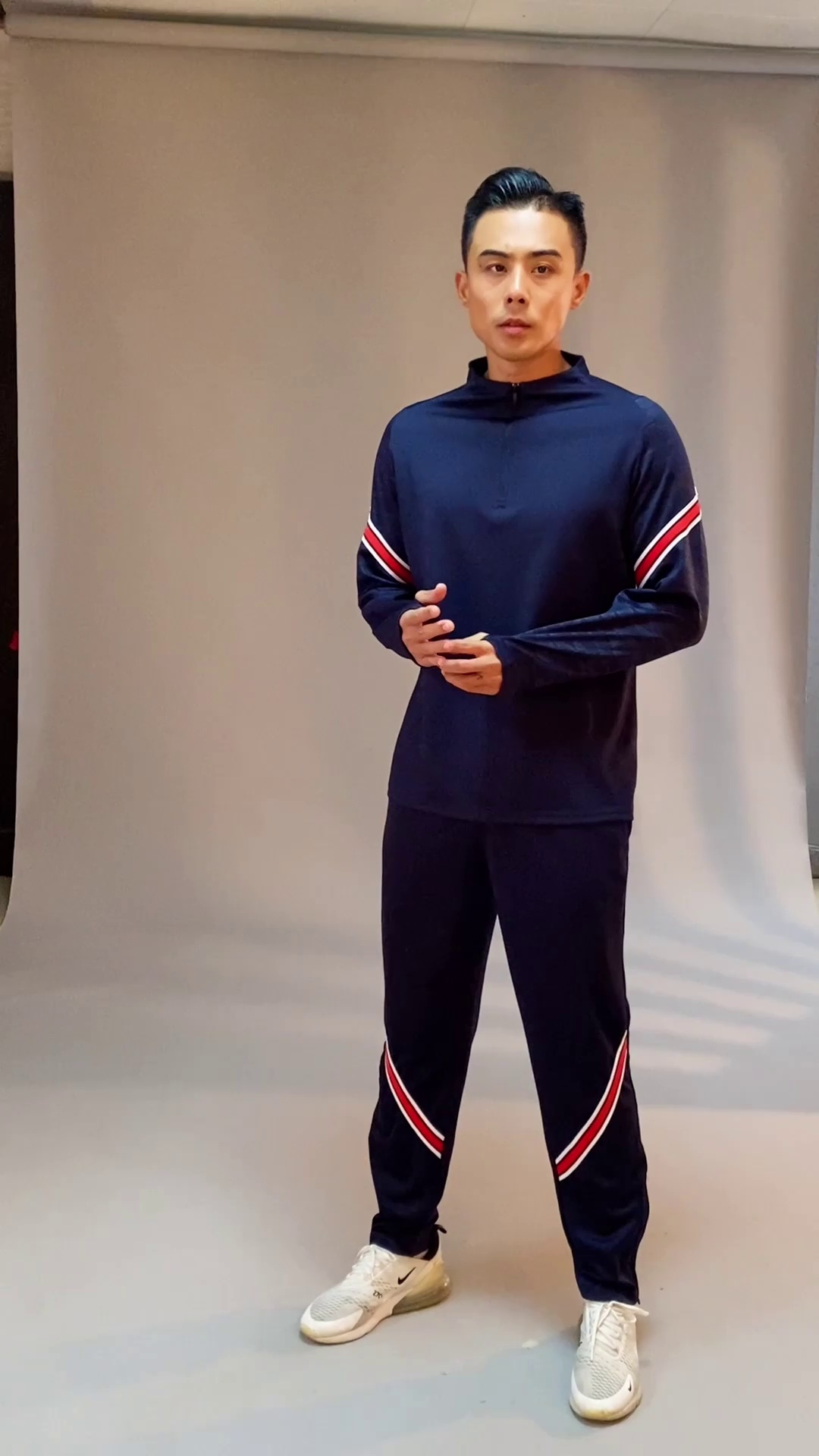 Custom LOGO Half Zip Tracksuits Set