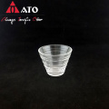 Small bowl with Ring transparent glass salad bowl