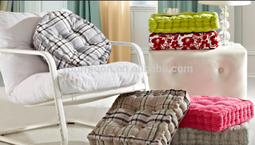 Custom cheap square or round canvas/corduroy thick chair seat cushion