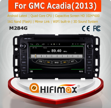 HIFIMAX Android 4.4.4 car radio dvd gps navigation system for GMC Acadia 2013 WITH Capacitive screen+SD 1024*600 Resolution