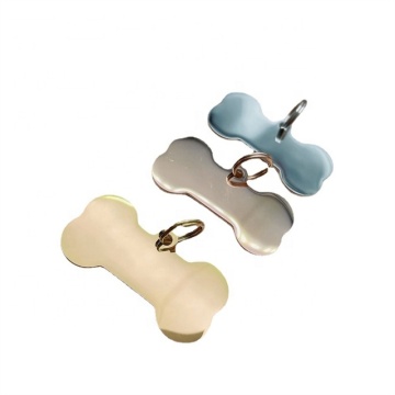 Yiwu Aceon Stainless Steel Pet ID Tag Keychain Bone Blank Collar Tag