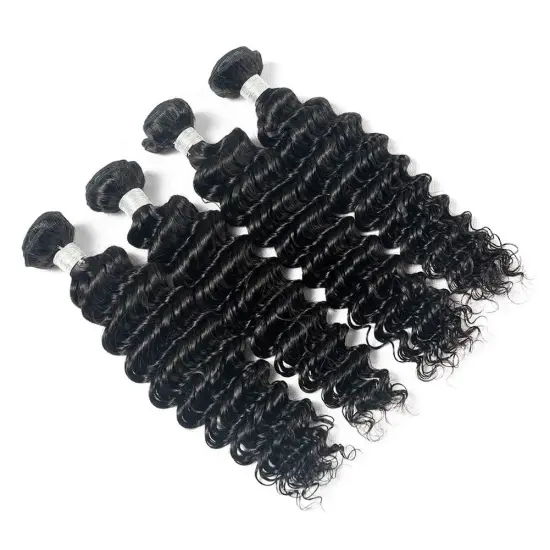 Two Tone Straightening Wet And Wavy Deep Wave Can Be Bleach Brazilian Hair Bundles