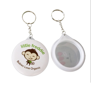 58MM Manufacturers Direct Cute Key Chain Round Mini Mirror