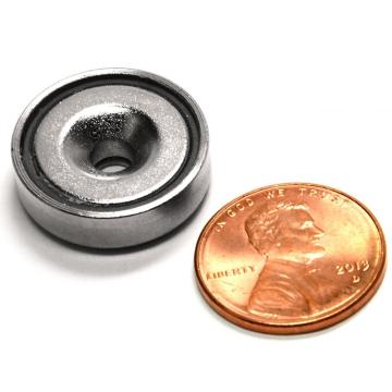 Small Neodymium Round Base Magnet w/ 23 Lbs. Pulling Force, Dia 0.79" Neodymium Cup Magnet