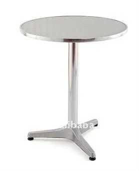 indoor/outdoor aluminium table with round shape