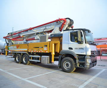Price and Details of the New 50m Concrete Pump Truck HB50V with Benz Chassis from China