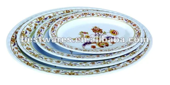 Melamine oval Shallow plate
