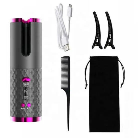 Wireless, Temperature Adjustable Rotating Curling Iron: A Cordless and Automatic Hair Styling Tool