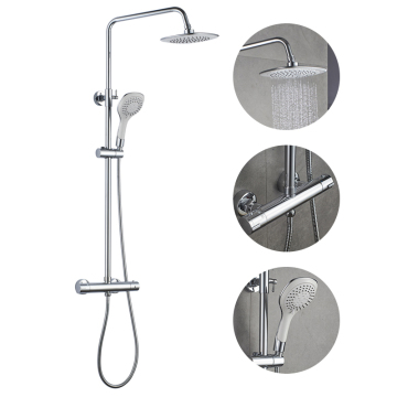 Wall Mounted Rain Thermostatic Shower Set in Quality 304 Stainless Steel Bathroom Accessories