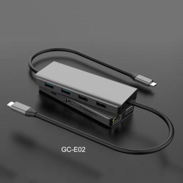 Estação de ancoratório USB C Hub HDMI VGA Adaptador