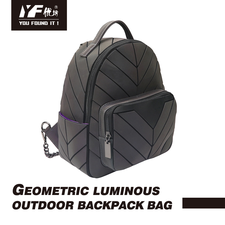 Mochila geométrica luminosa para exterior