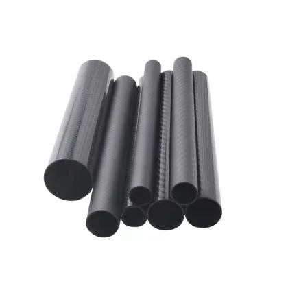 3k twill woven matte hollow carbon fiber tube