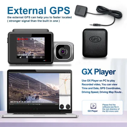 New 4K Sony Dashcam with WiFi GPS, 3 Channels & App Control