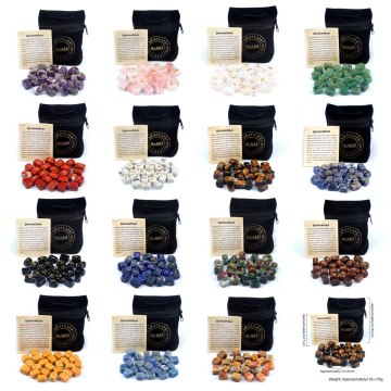 12X18MM Rectangle Runes Set of 25 Engraved Rune Stones with Guide Book Velvet Bag for Beginners,Witchcraft/Divination/Meditation