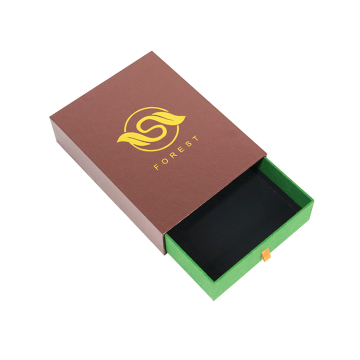 Box di gioielli personalizzati ecologici con cassetto scorrevole e logo