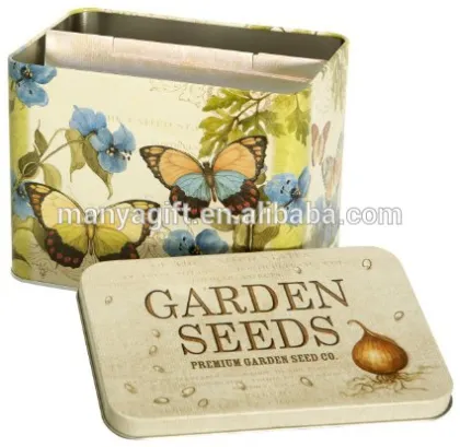 Gibson Eden Tin Garden Seed Storage Box Biscuits Tin Large Cosmetic Jar