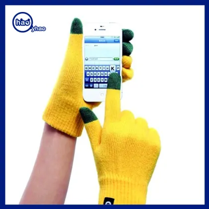 Yhao Brand promotion gifts hot sale touch screen gloves women men colorful hand gloves