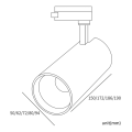 Luz de vía magnética de foco de ferrocarril montada en la superficie de aluminio