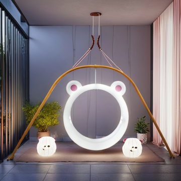 Vertical Moon Ring Swing Chair for Indoor and Outdoor Use