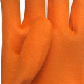 K/W foam finish cotton liner pvc glove