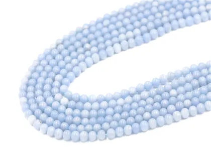 2018 wholesale natural blue angel stone round bead aquamarine