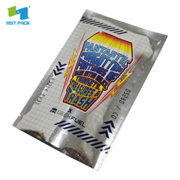 3 side seal flat foil plastic pouch packaging
