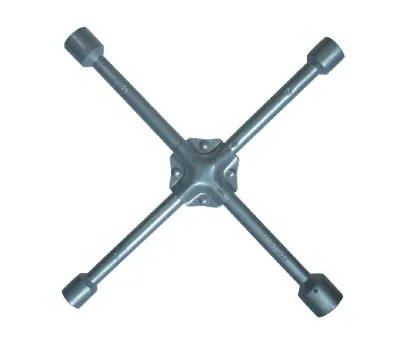 Silver plated Cross Rim Wrench