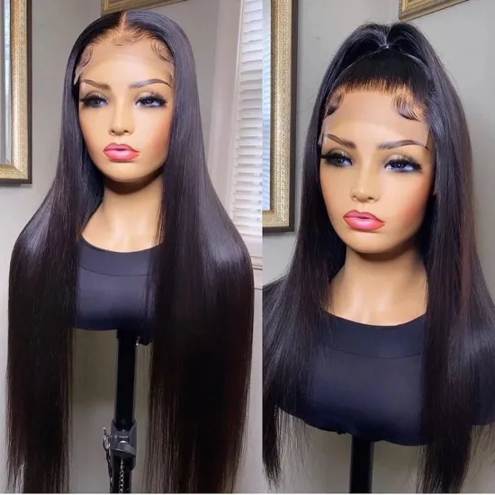 Bone Straight Hd Lace Front Wig Natural Hair Wig For Black Women 30 40 Inch Lace Frontal Straight Wigs Remy Cambodian Human Hair